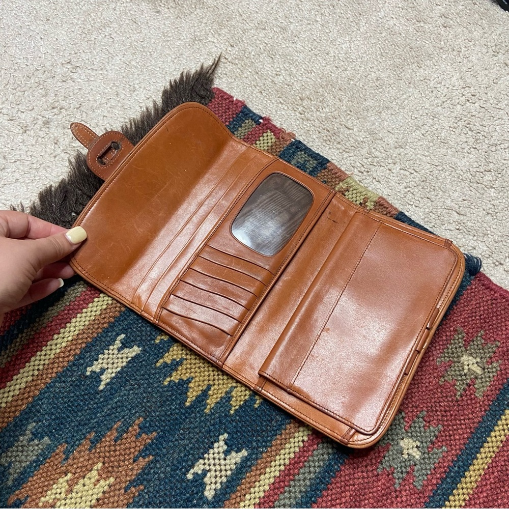 Dooney & Bourke Green and Brown Leather Wallet - Picture 4 of 7